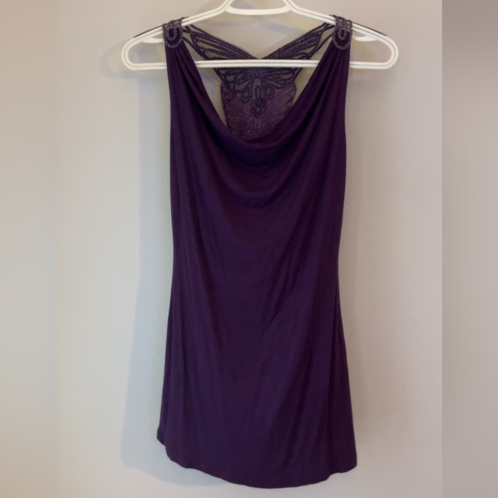 Wet Seal Purple Top with Lace Detail